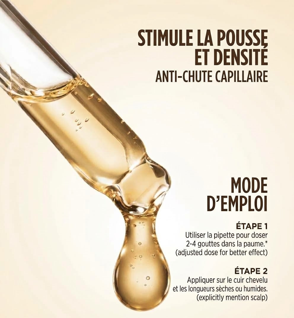 Huile capillaire - pousse cheveux & anti-chute